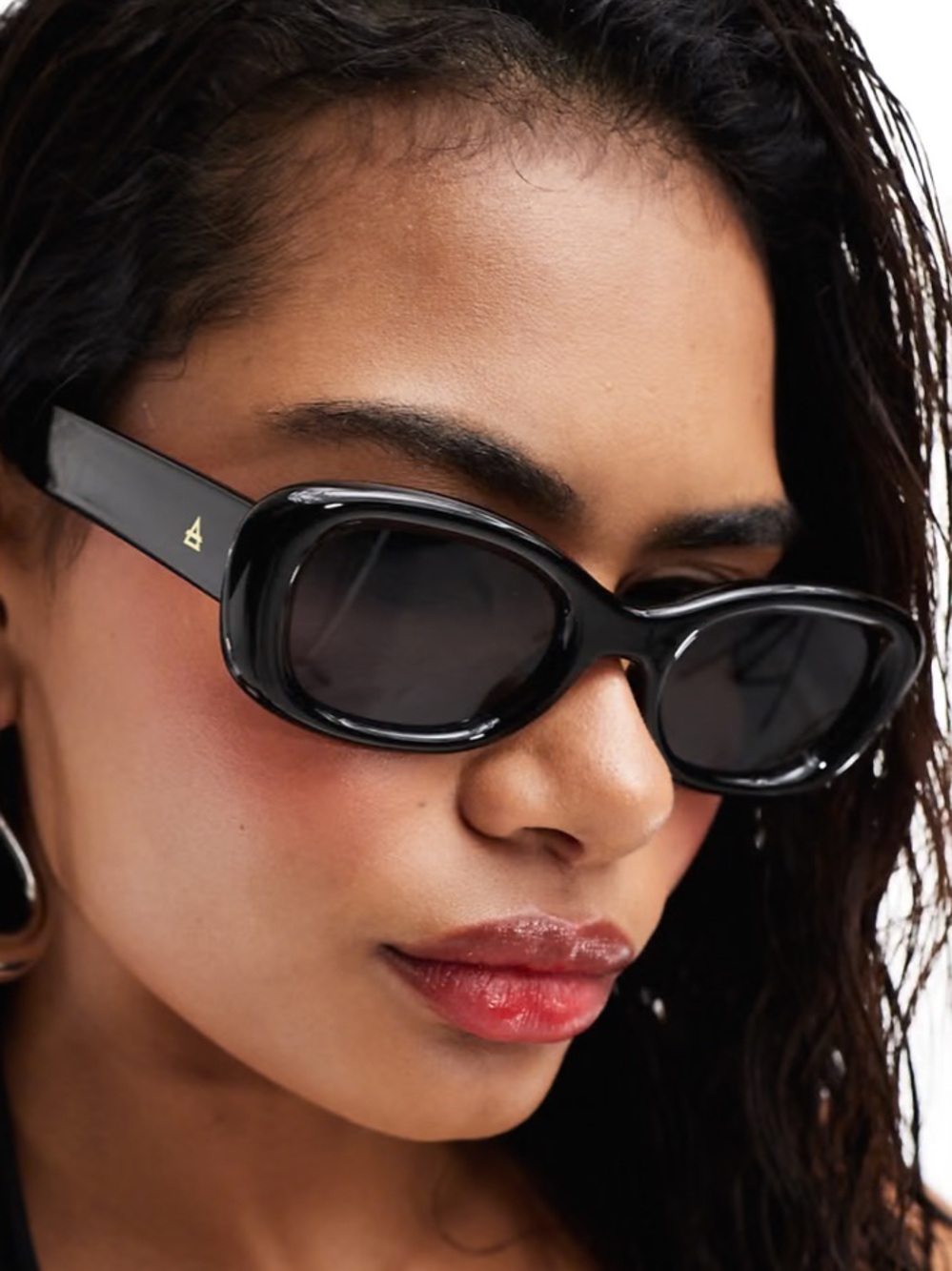 AIRE Calisto Black 49mm Small Oval Unisex Sunglasses